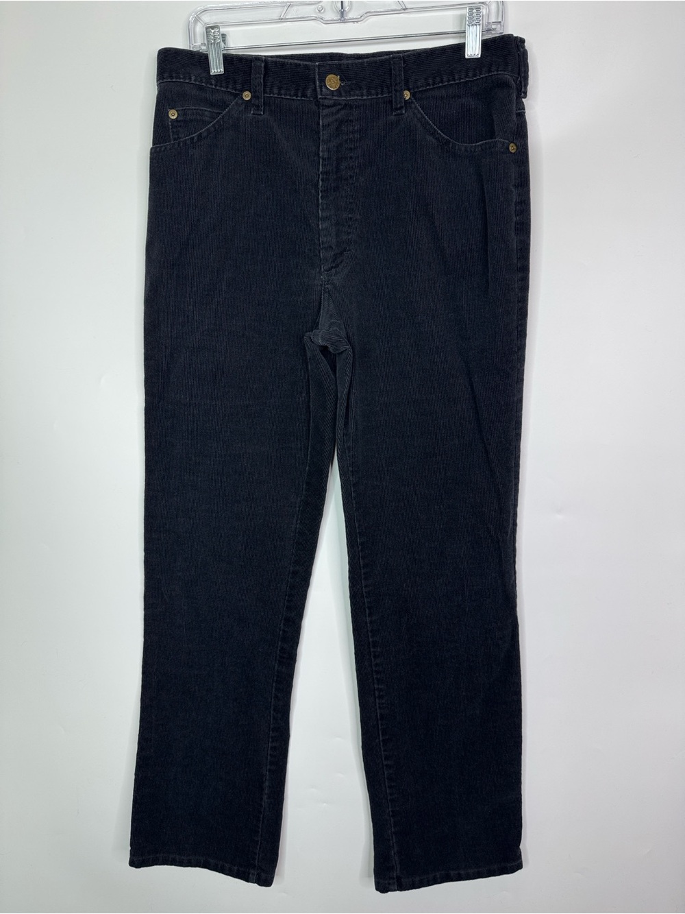 Vintage Lee Black Corduroy Pants Size 34x30